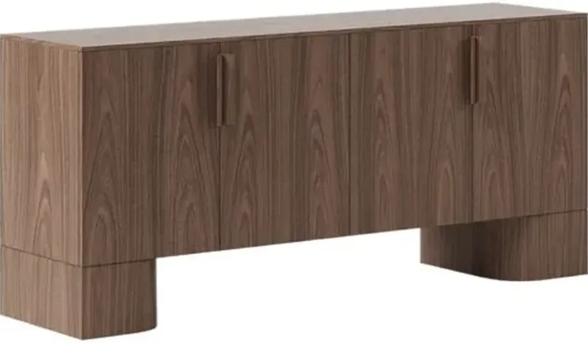 Rilén 4-Door Buffet - Walnut - Brown