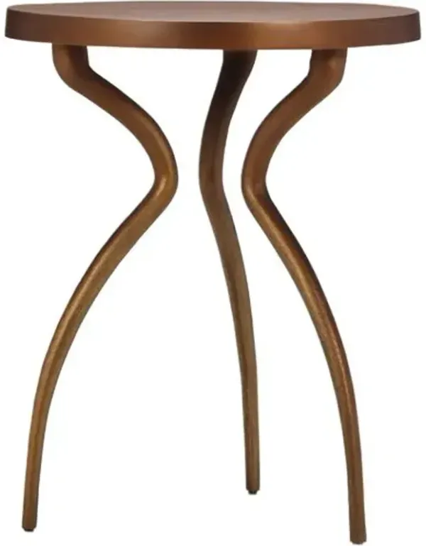 Vesk End Table - Gold