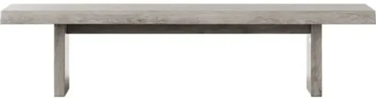 Joshua Bench - Sandblasted Grey - Gray