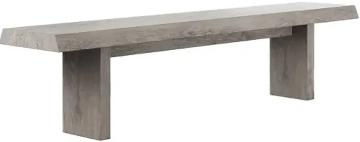 Joshua Bench - Sandblasted Grey - Gray