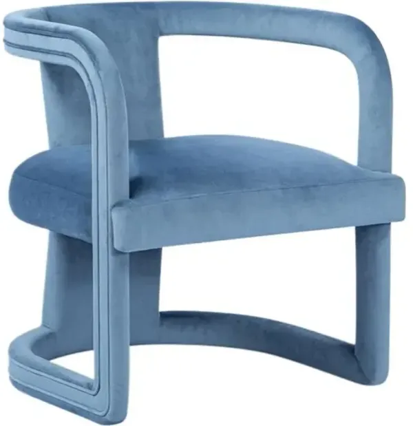 Auvin Accent Chair - Blue, Comfortable, Durable