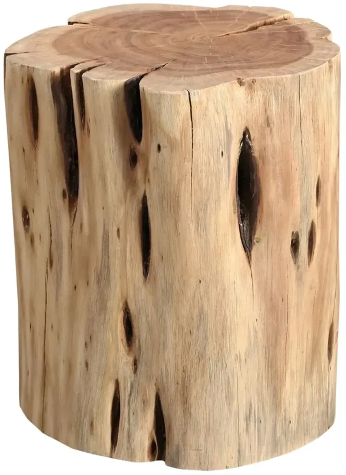 Joshua Solid Wood Stump, Teak