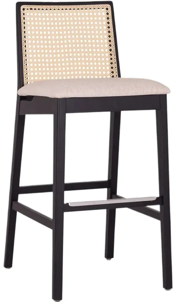 Novi Cane Bar Stool, Medley Ivory