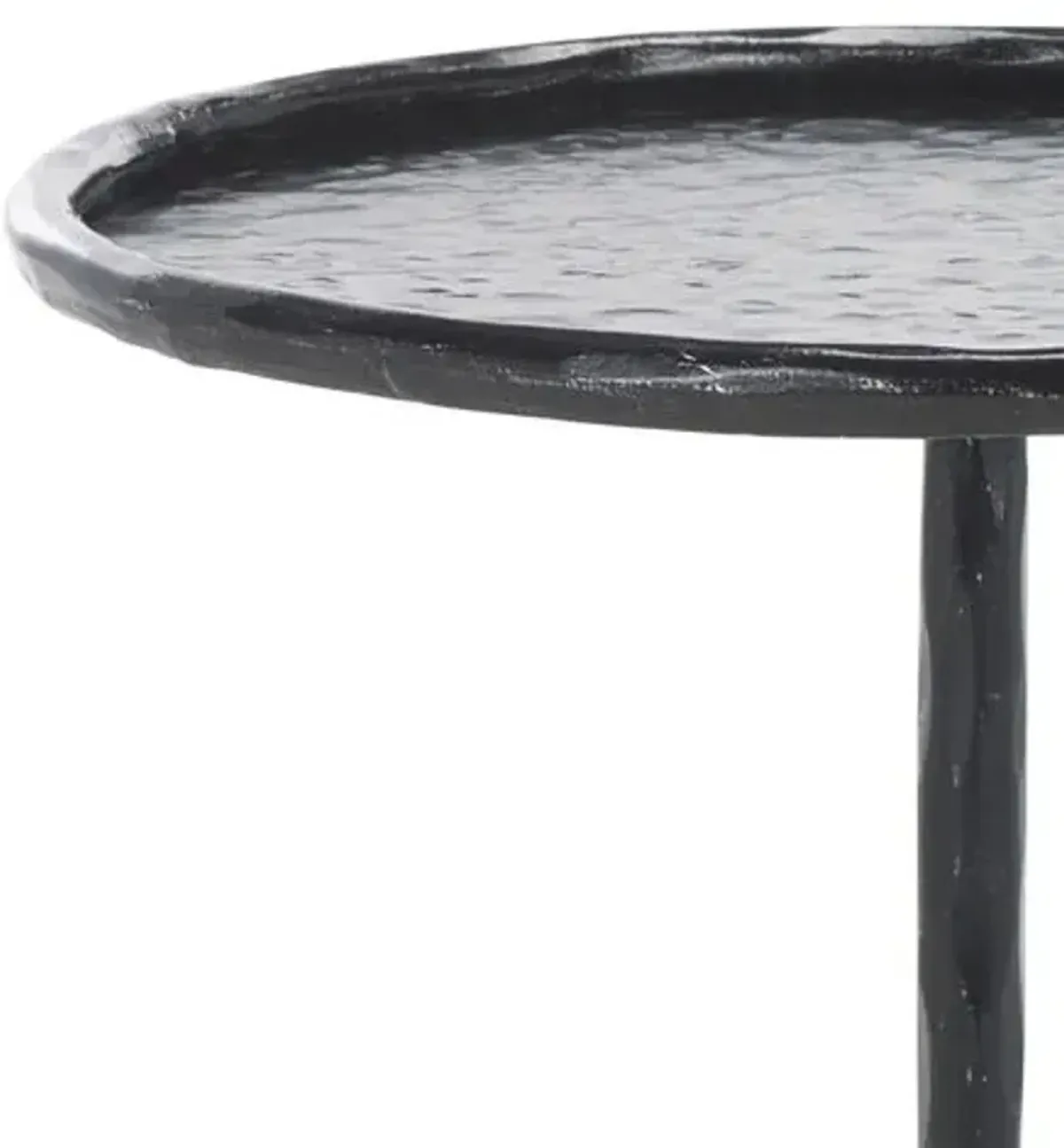 Aion Iron and Marble Drink Table - Black