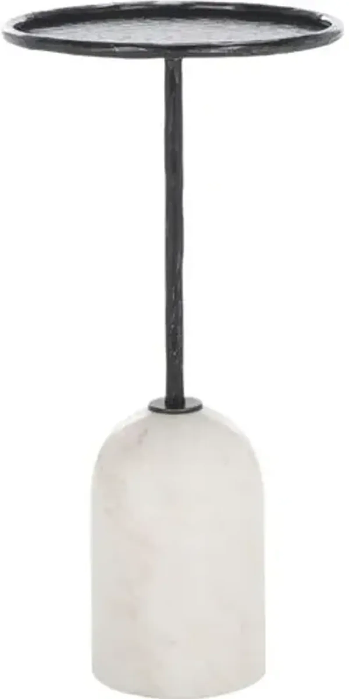 Aion Iron and Marble Drink Table - Black