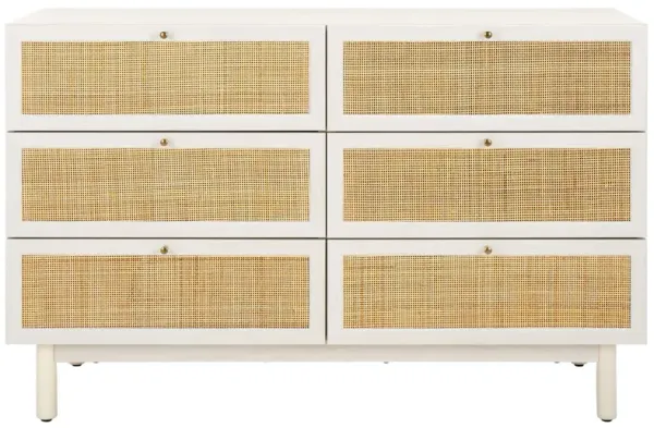 Amroth Rattan 6-Drawer Dresser