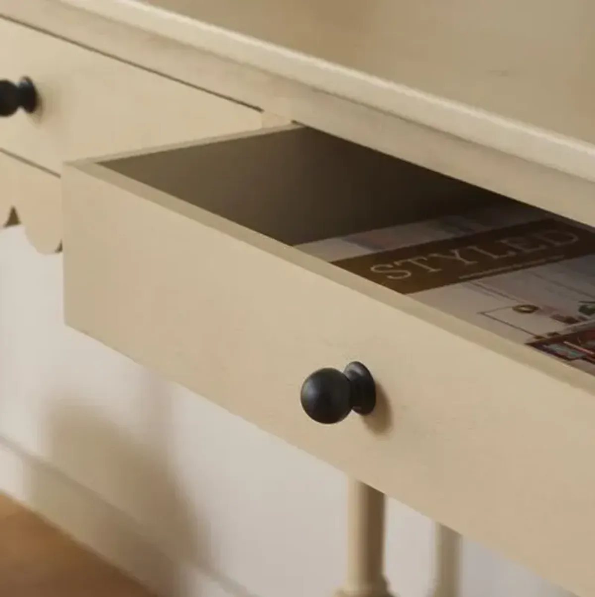 Anwyn 2-Drawer Desk - Brown