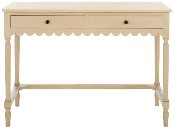 Anwyn 2-Drawer Scallop Edge Desk