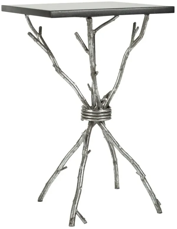 Aranthir Twig Iron and Granite Top Accent Table