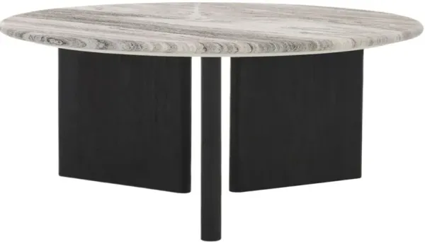 Arvox 35" Round Marble Top Coffee Table