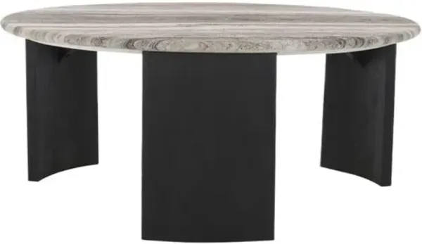 Asyra Marble Top Coffee Table - Black