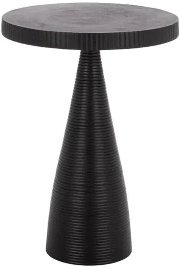Avalen Round Accent Table - Black - 21Hx15Wx15D in