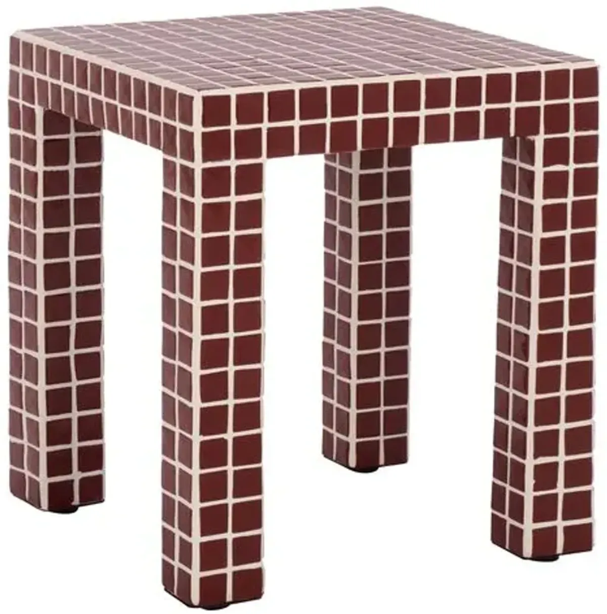 Beirne Accent Table - Red - 16Hx14Wx14D in