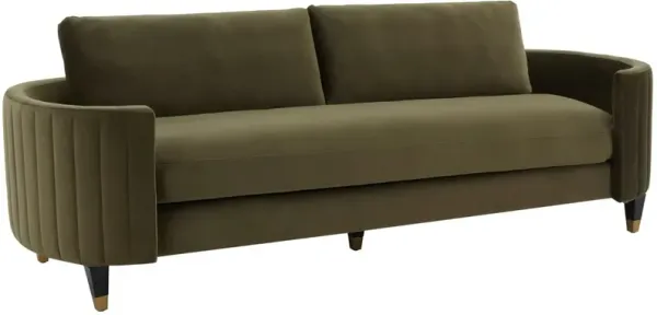 Belith Bench-Seat Performance Velvet Sofa