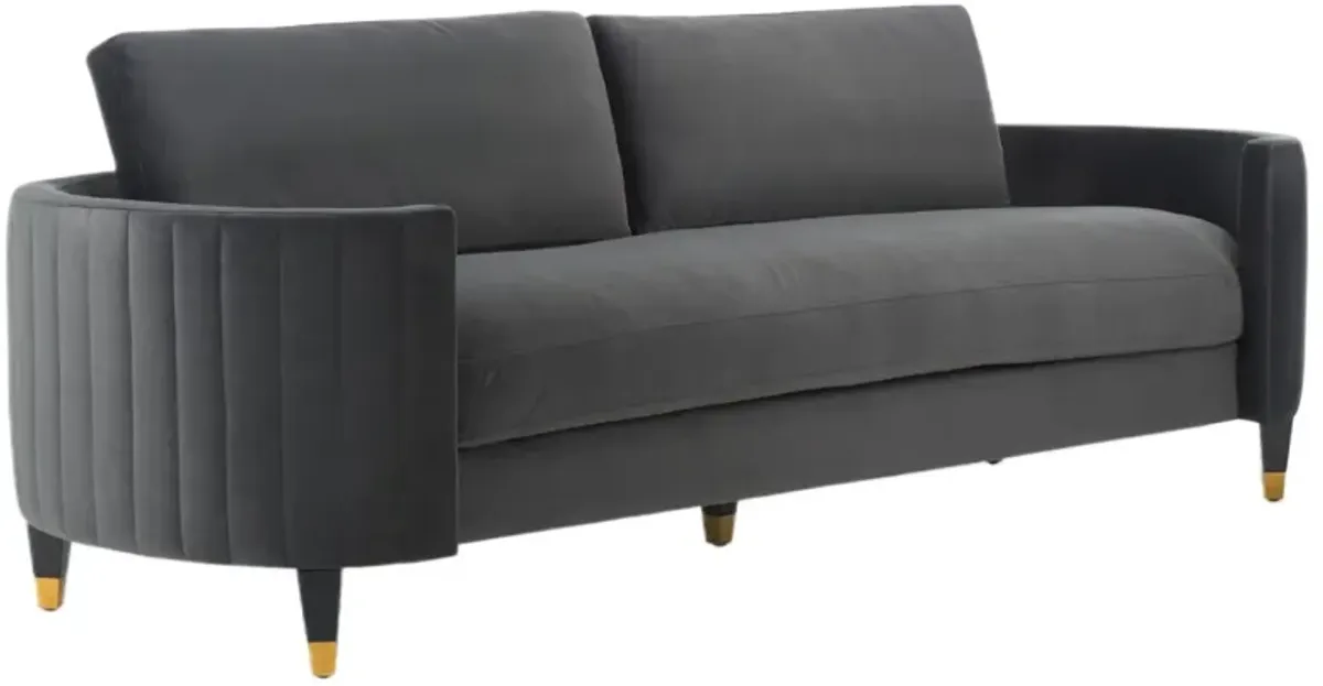 Belith Bench-Seat Performance Velvet Sofa