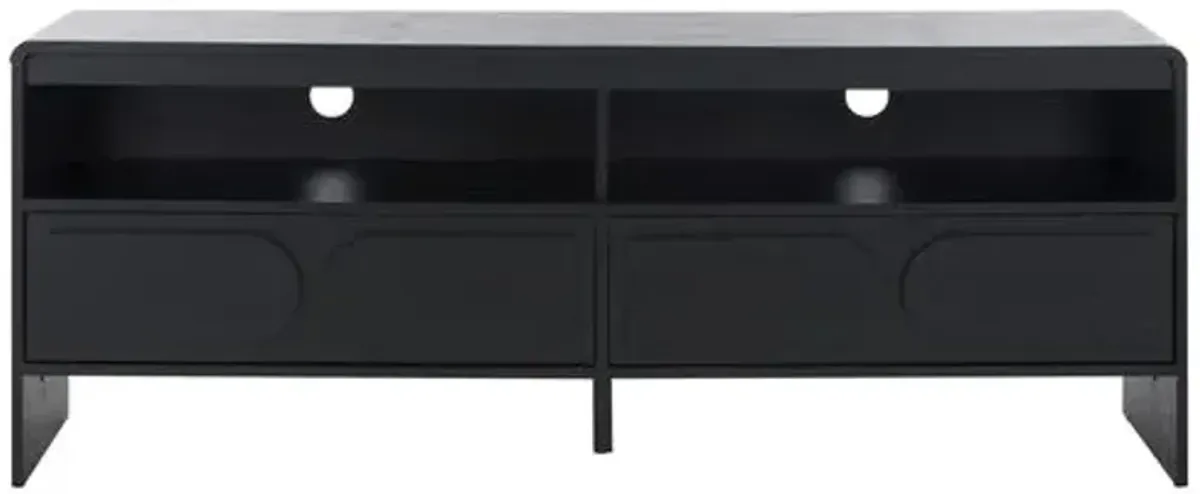 Bravyn 2-Drawer 2-Shelf Media Stand - Black