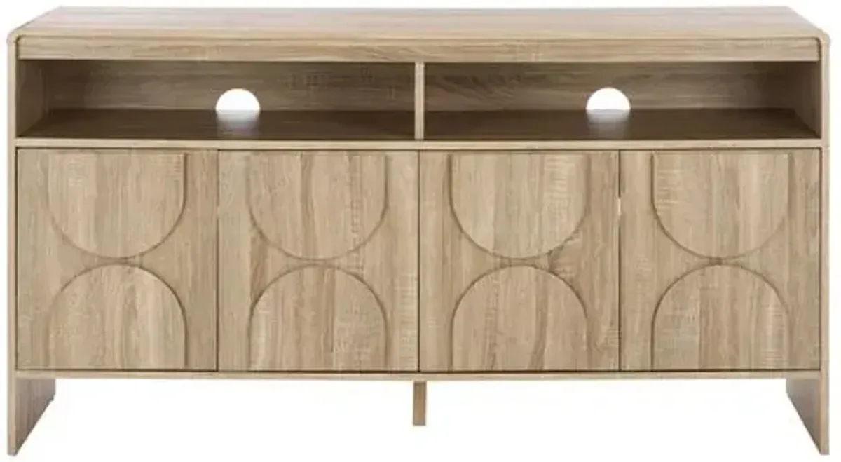Bravyn 4-Door 2-Shelf Sideboard - Ivory
