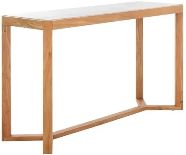 Caedra Marble Top Console Table - Brown