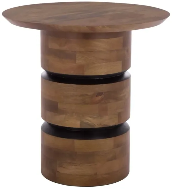 Callenor Round Accent Table, Walnut
