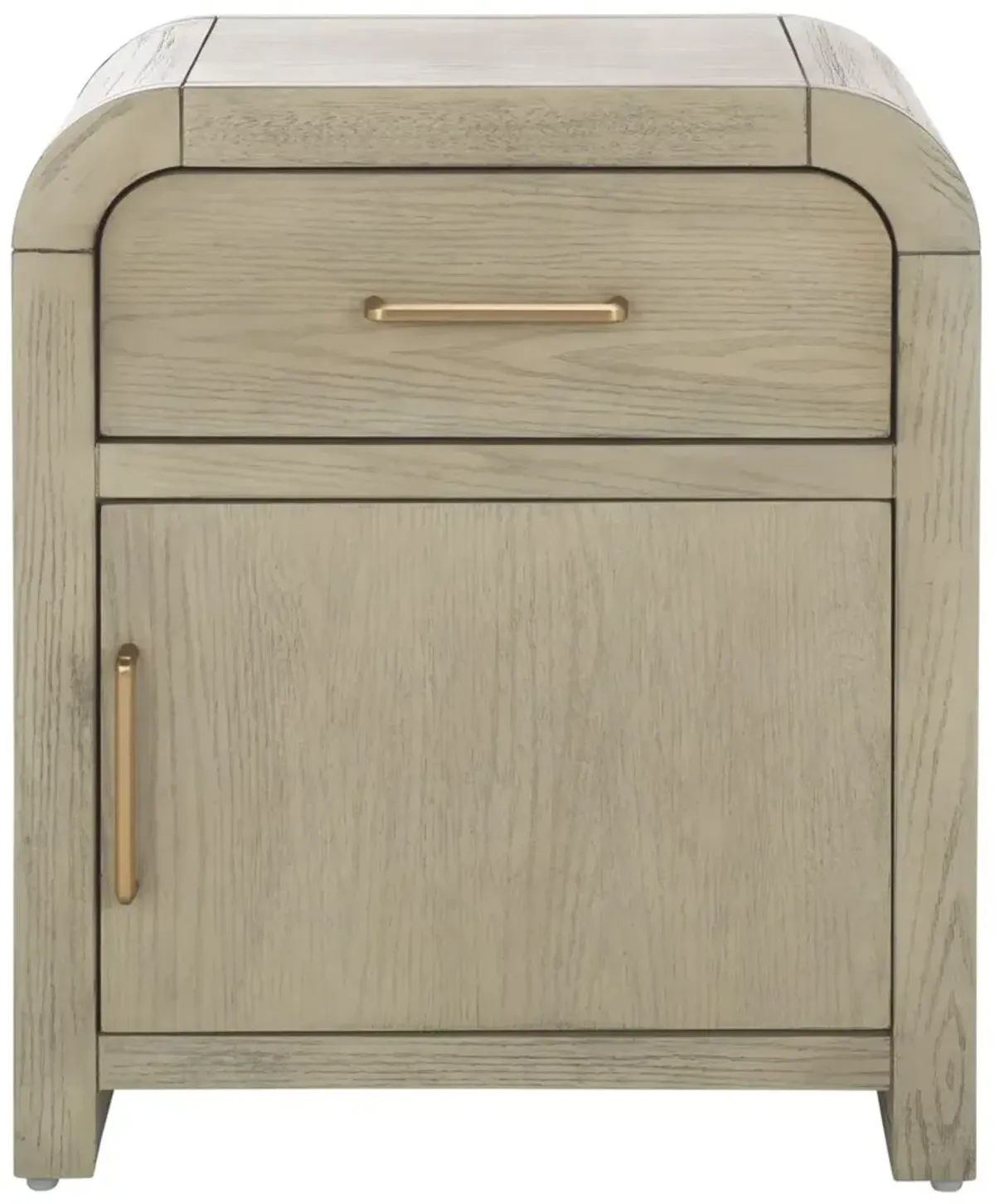 Cyrene 1-Drawer / 1 Door Nightstand, Gray Wash