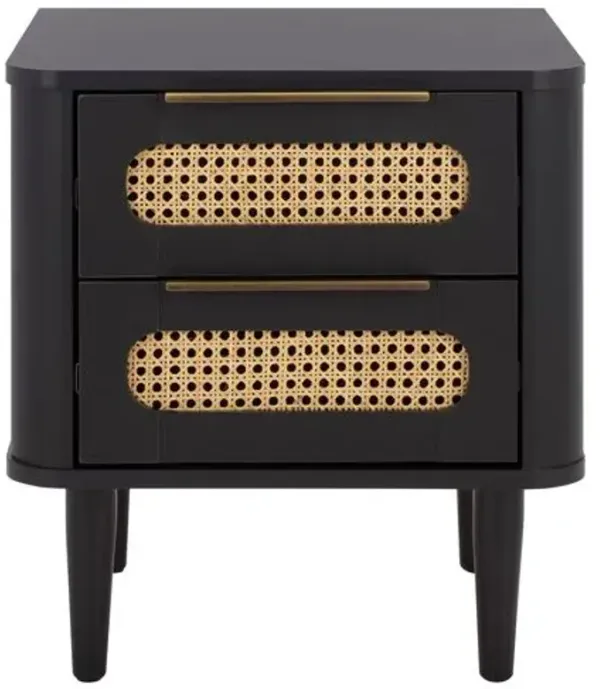Daevar 2-Drawer Rattan Nightstand