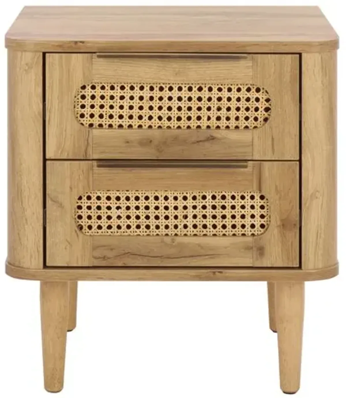 Daevar 2-Drawer Rattan Nightstand