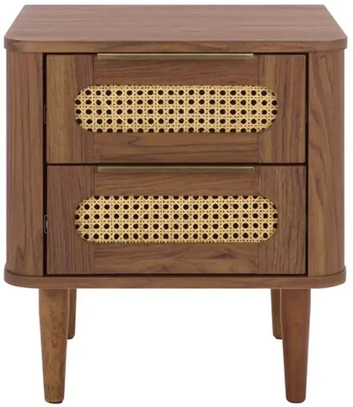 Daevar 2-Drawer Rattan Nightstand