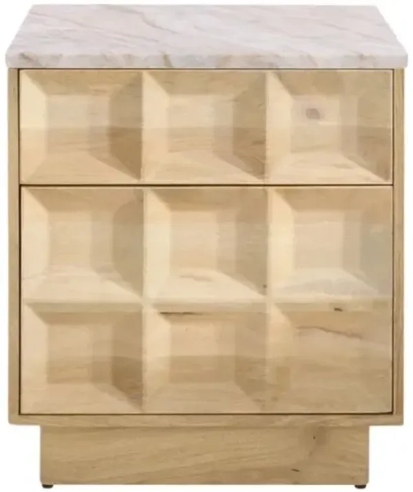 Daxen Marble Top Nightstand