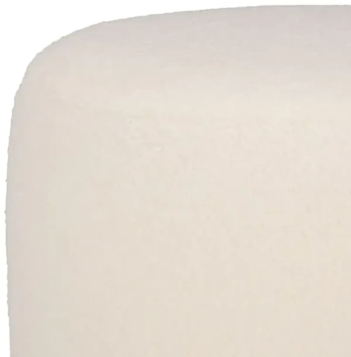 Delanor Boucle Ottoman - Off White/Dark Brown