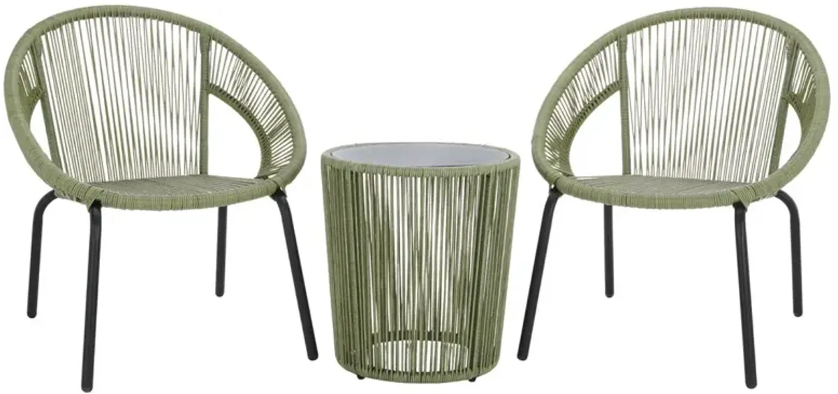 3-Pc Dwynora Outdoor Lounge Chair and Accent Table Set