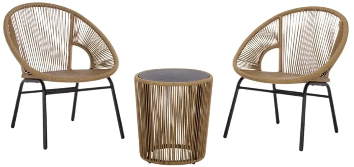 3-Pc Dwynora Outdoor Lounge Chair and Accent Table Set