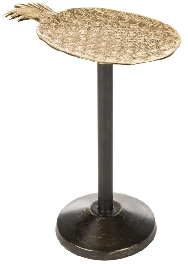 Greya Pinapple Accent Table, Gold/Antique Gold