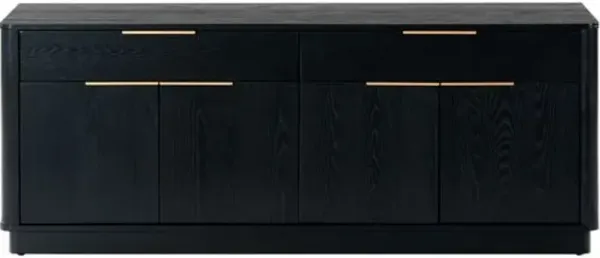 Hynor 2-Drawer 4-Door TV Stand - Black