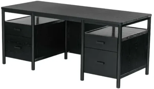 Hyraeth 4-Drawer Desk - Black
