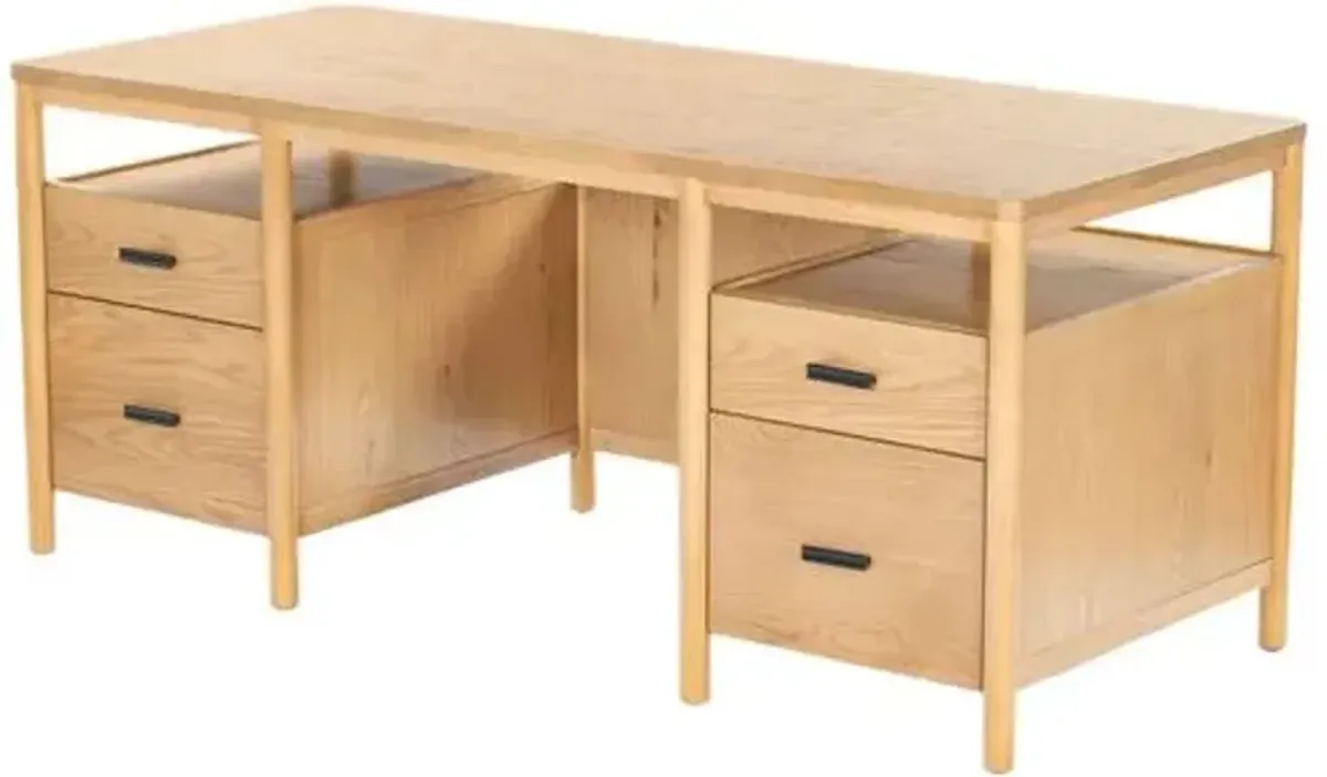 Hyraeth 4-Drawer Desk - Black