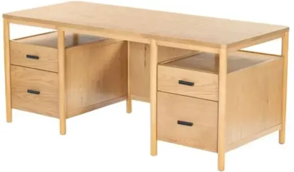 Hyraeth 4-Drawer Desk - Black