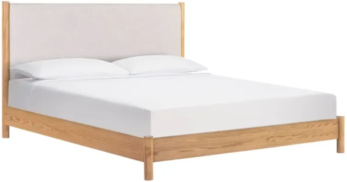 Draven Wood Frame Performance Linen Bed