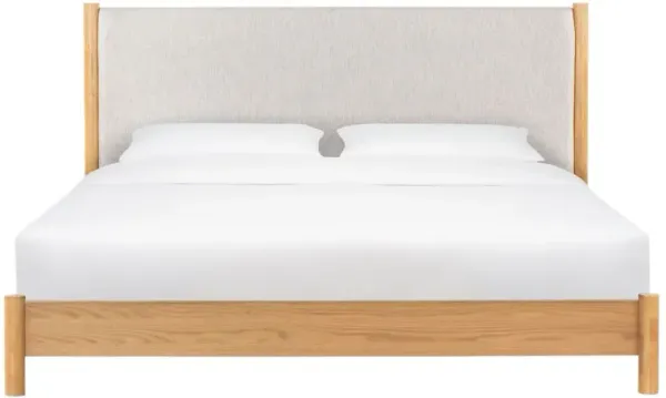 Draven Wood Frame Performance Linen Bed