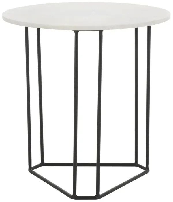 Yrenos Marble Top Accent Table