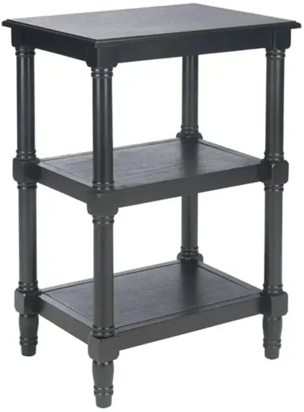 Inis 3-Shelf Accent Table - Black - 30Hx19.75Wx15D in