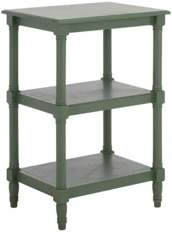 Inis 3-Shelf Accent Table - Green - 30Hx19.75Wx15D in