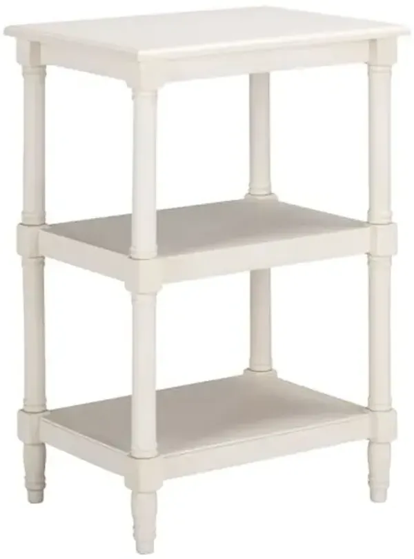 Inis 3-Shelf Accent Table - White - 30Hx19.75Wx15D in