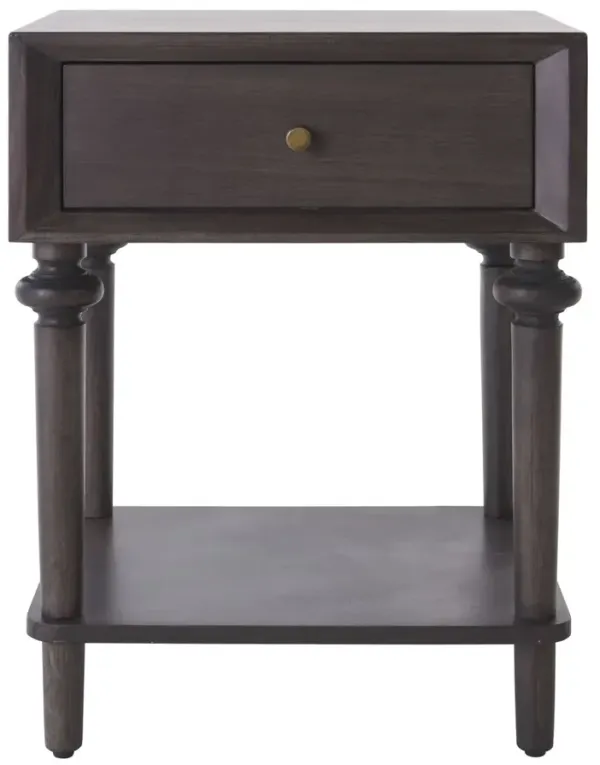 Irlen 1-Drawer End Table, Dark Grey