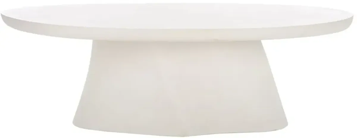 Joryn Concrete Coffee Table, Ivory