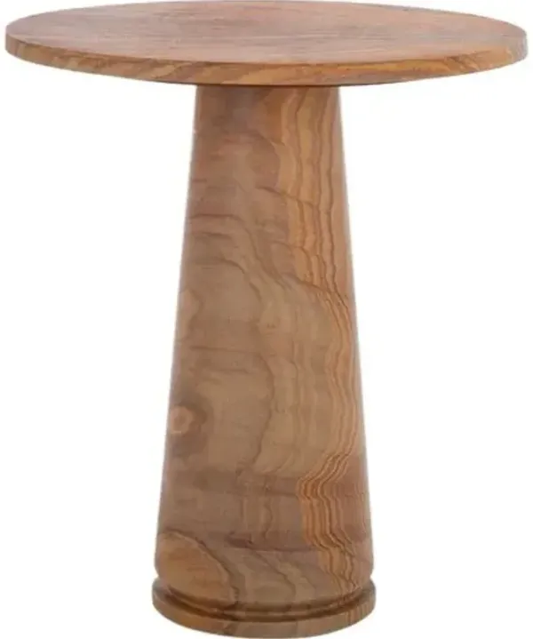 Kedra Tall Marble Accent Table - Brown - 23.5Hx20.5Wx20.5D in
