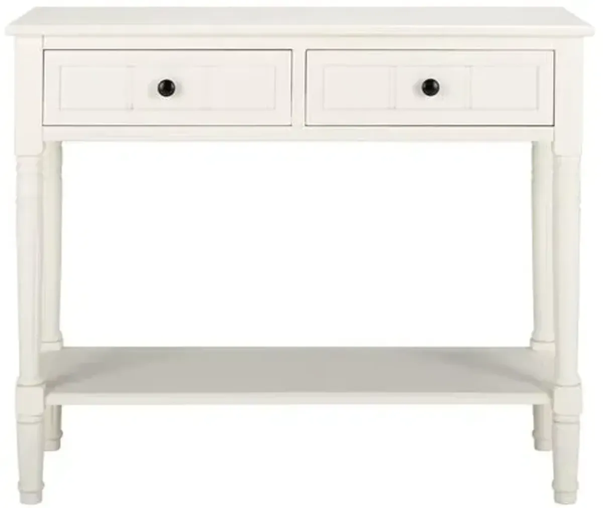 Keirra 2-Drawer Pinewood Console Table - Beige