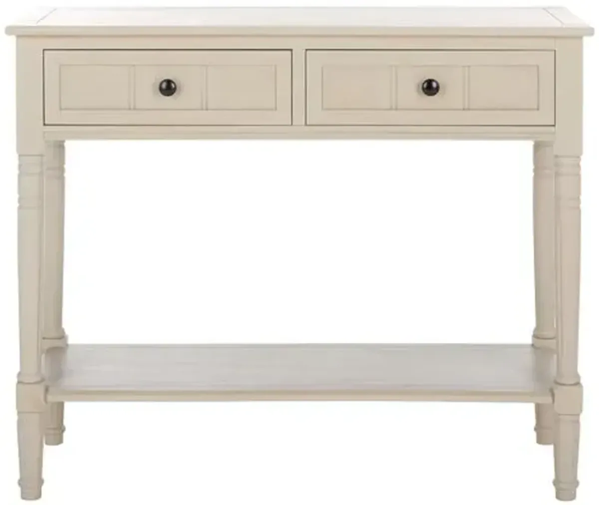 Keirra 2-Drawer Pinewood Console Table - Gray