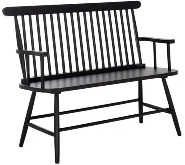 Kirian Wood Bench - Black