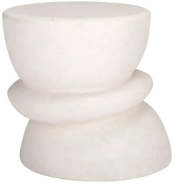 Kirwen Concrete Accent Table, Ivory