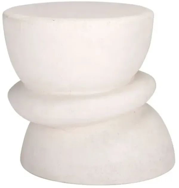 Kirwen Concrete Accent Table - Ivory - 20.1Lx18.1Hx20.1Wx20.1D in